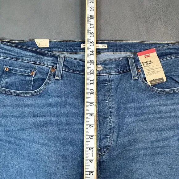 NWT Levi's Women's Ribcage Straight Ultra High Rise Jeans - Blue - Picture 7 of 16